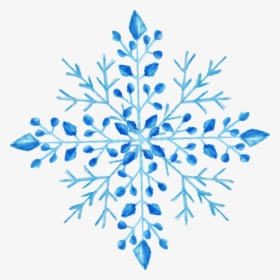 Snowflake Watercolor Painting - Watercolor Snowflake Transparent Background, HD Png Download, Transparent PNG