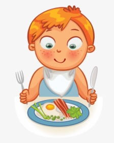 Eating Dinner Clipart Clip Art Kid Dinner Time Eating - Child Eating Clipart, HD Png Download, Transparent PNG