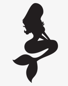 Ariel Silhouette Stencil The Little Mermaid - Mermaid Silhouette, HD Png Download, Transparent PNG