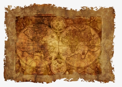 Map Of The World, Old, Historically, Parchment, Paper - Here Be Dragons Old Maps, HD Png Download, Transparent PNG