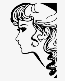 Face Girl Portrait Free Picture - Profile Woman Line Draw, HD Png Download, Transparent PNG