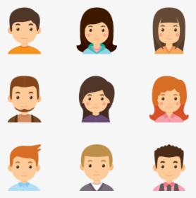 Young Avatar Collection - Flat People Png Icon, Transparent Png, Transparent PNG