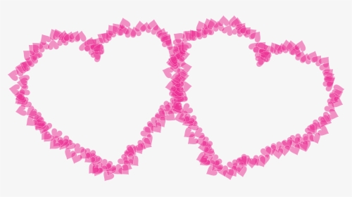 Two Pink Hearts Png Image - Transparent Pink Heart Png, Png Download, Transparent PNG