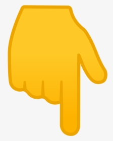 Backhand Index Pointing Down Icon - Finger Point Down, HD Png Download, Transparent PNG