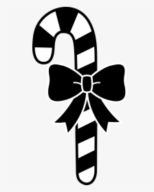 Transparent Christmas Lights Border Png - Candy Cane Clip Art Black And White, Png Download, Transparent PNG