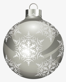 Silver Christmas Ornaments Png - Silver Christmas Ornament Clipart, Transparent Png, Transparent PNG