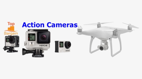 Top Bargain Action Cameras - Dji Phantom 4 Pro Plus, HD Png Download, Transparent PNG