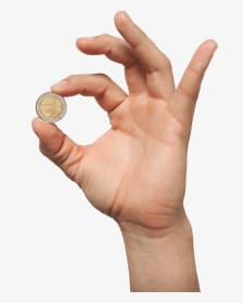 Holding Coin Hand - Hand Holding Coin Png, Transparent Png, Transparent PNG