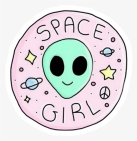 Alien Marciano Marciam Space Tumblr Emoji Overlays - Cute Alien Transparent Stickers, HD Png Download, Transparent PNG