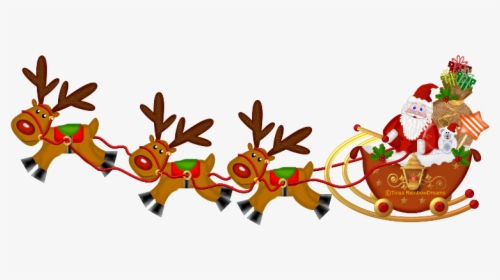 Reindeer Santa Png - Santa Claus Png Transparent, Png Download, Transparent PNG