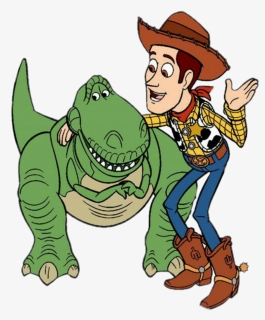 #rex #dinosaurio #toystory #woody #disney - Woody Toy Story Y El Dinosaurio, HD Png Download, Transparent PNG