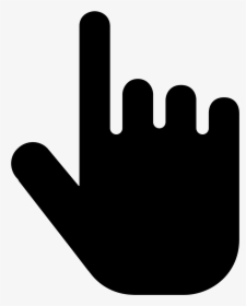 Finger Up Filled Icon - Cursor Hand Black Png, Transparent Png, Transparent PNG