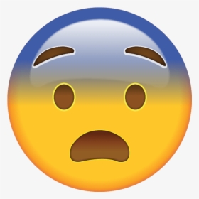Emoticon Fearful - Fearful Emoji Png, Transparent Png, Transparent PNG