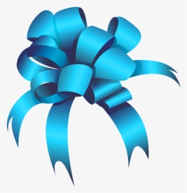 Blue Bow Png Clipart - Blue Gift Bow Clipart, Transparent Png, Transparent PNG