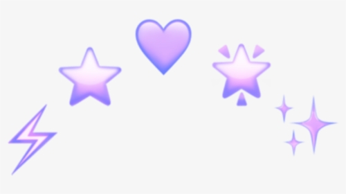 Transparent Stars Png Tumblr - Aesthetic Purple Heart Crown, Png Download, Transparent PNG