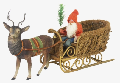 Transparent Santa And Reindeer Png - Christmas Ornament, Png Download, Transparent PNG