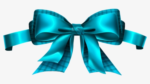 Blue Christmas Bow Png - Ribbon Bow Blue Png, Transparent Png, Transparent PNG