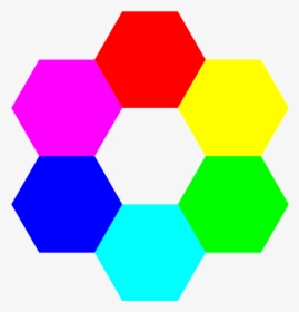 Hexagon Clip Art - 6 Colors In The Rainbow, HD Png Download, Transparent PNG