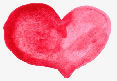 Red Watercolor Heart - Love Water Color Png, Transparent Png, Transparent PNG