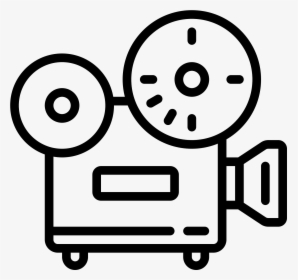 Movie Projector Multimedia Projectors Computer Icons - Film Projector Line Art, HD Png Download, Transparent PNG