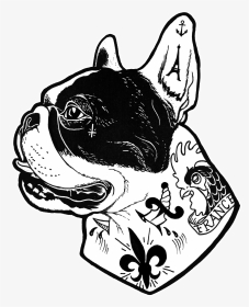 Bulldog Clipart - Tattooed Frenchie, HD Png Download, Transparent PNG