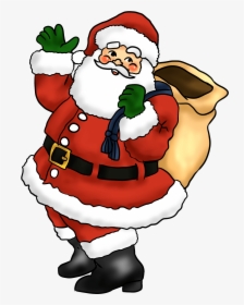 Christmas Santa And Reindeer Clipart - Santa Clipart, HD Png Download, Transparent PNG