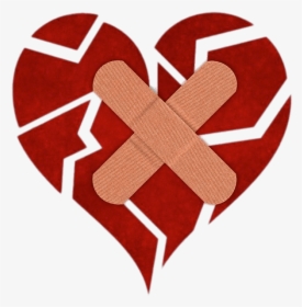 Fragmented Heart With Bandaids - Broken Heart, HD Png Download, Transparent PNG