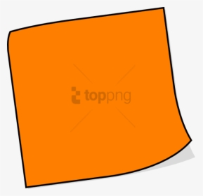 Orange Sticky Clip Art - Sticky Note Clipart With No Background, HD Png Download, Transparent PNG