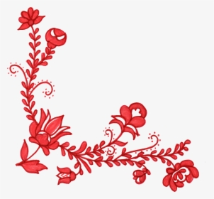 Red Floral Design Png, Transparent Png, Transparent PNG