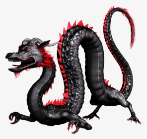 Dragon Chinese Black And Red - Black And Red Chinese Dragon, HD Png Download, Transparent PNG