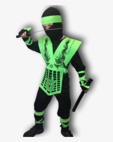 Transparent Ninja Scroll Png - Kids Green Ninja Costume, Png Download, Transparent PNG