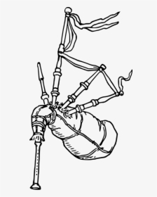 Line Art,art,area - Bagpipes Clip Art Black And White, HD Png Download, Transparent PNG