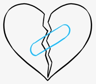 How To Draw Broken Heart - Easy Drawings Broken Heart, HD Png Download, Transparent PNG