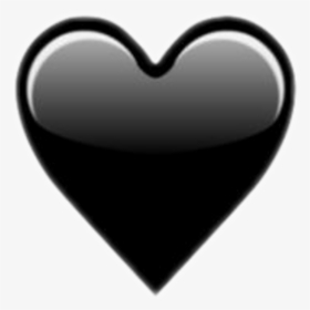 Transparent Shattered Heart Clipart - Black Heart Emoji Whatsapp, HD Png Download, Transparent PNG