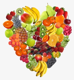 Heart Made Of Fruit - Healthy Food Heart Png, Transparent Png, Transparent PNG