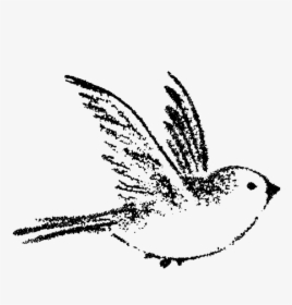 Jpg Bird Swallow Tattoo Painting Transprent Png Free - Small Bird Flying Drawing, Transparent Png, Transparent PNG
