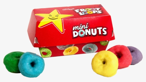 #frootloops #mini #dount #ftestickers #freetoedit - Hardee's Fruit Loop Donuts, HD Png Download, Transparent PNG
