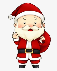Cute Secret Santa Clipart - Santa Claus Cartoon Png, Transparent Png, Transparent PNG