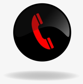 Call, Call Button Black And Red, Button, Web, Internet - Phone Icon Black And Red, HD Png Download, Transparent PNG