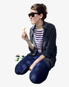 Sitting People Charlie Bruzzese Charlie Bruzzese Png - People Ice Cream Png, Transparent Png, Transparent PNG