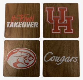 University Of Houston Walnut Coaster Set   Class - Houston Cougars, HD Png Download, Transparent PNG