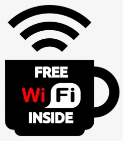 Logo Free Wifi Inside For A Cafe - Logo Free Wifi Png, Transparent Png, Transparent PNG