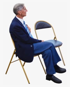 Sitting At A Wedding Png Image - Old Man Sitting Down, Transparent Png, Transparent PNG