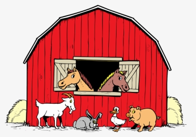 Barn Animals Kid Image Png Clipart - Barn With Animals Clipart, Transparent Png, Transparent PNG