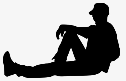 Person Sitting Silhouette Png, Transparent Png, Transparent PNG