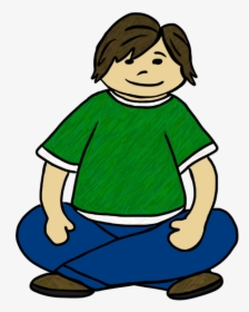 Clip Art By Carrie - Cross Legged Sitting Cartoon, HD Png Download, Transparent PNG