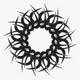 Circle Shape Lines Crossed Waves With Weave - Tribal Tattoo Vector Png, Transparent Png, Transparent PNG