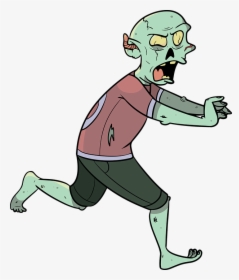 Zombie, Scary, Zombies, Creepy, Male, Running - Zombie Corriendo Para Colorear, HD Png Download, Transparent PNG