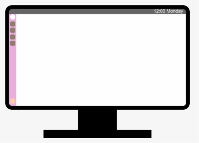 Computer Monitor,square,angle - Computer Desktop Clip Art, HD Png Download, Transparent PNG