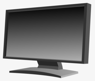 Computer, Monitor, Screen, Blank, Black, Desktop - Lcd Monitor Clip Art, HD Png Download, Transparent PNG